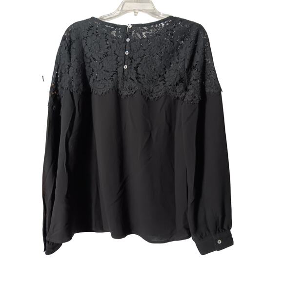 Lulus Picture This Black Long Sleeve Lace Top Size Large - Picture 3 of 4